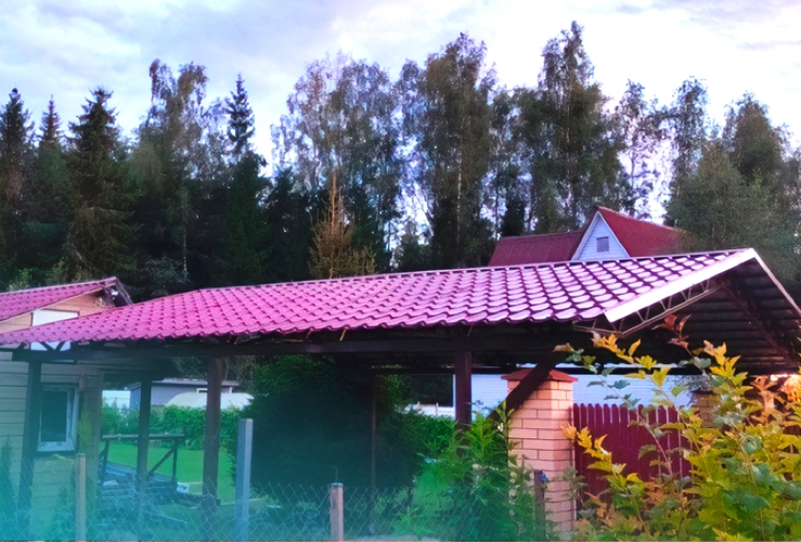 Навесы из металлочерепицы Навесы из металлочерепицы